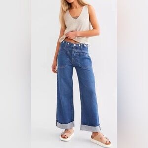 NWT FP WE THE FREE PALMER CUFFED JEANS Sz 30